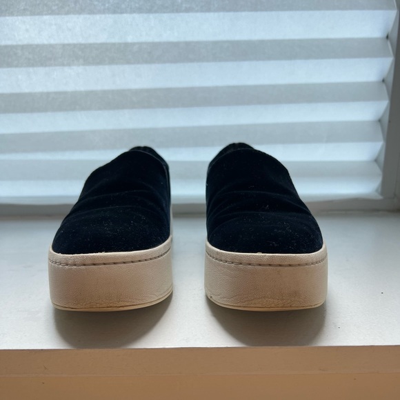 Vince Warren Blue Velvet Platform Slip On Sneaker - Picture 5 of 9